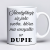 Kubek z nadrukiem 330ml z napisem „Identyfikuję się jako osoba, która ma wszystko w dupie”)