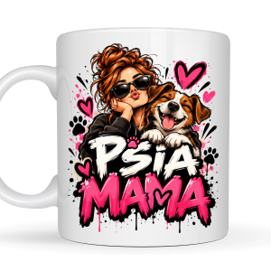 Kubek 330 ml „Psia Mama” – oryginalny prezent dla mamy kochającej psy