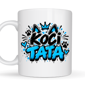 Kubek 330 ml Koci Tata – oryginalny prezent dla taty i miłośnika kotów