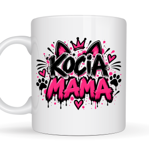 Kubek Kocia Mama 330 ml – prezent dla miłośniczki kotów, kociary i dumnej opiekunki kotów