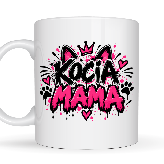 Kubek Kocia Mama 330 ml – prezent dla miłośniczki kotów, kociary i dumnej opiekunki kotów