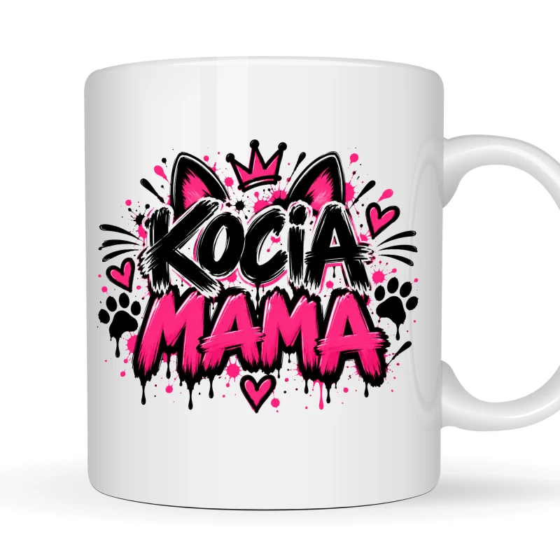 Kubek Kocia Mama 330 ml – prezent dla miłośniczki kotów, kociary i dumnej opiekunki kotów