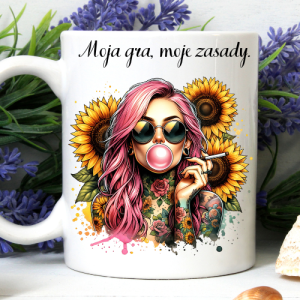 Kubek 330 ml „Moja gra, moje zasady” – prezent dla niezależnej kobiety