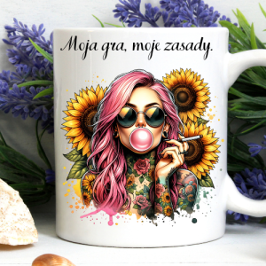 Kubek 330 ml „Moja gra, moje zasady” – prezent dla niezależnej kobiety
