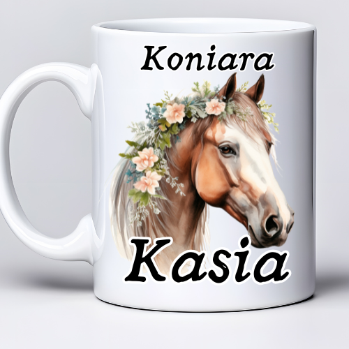 Kubek sublimowany z napisem Koniara i dowolnym imieniem 330 ml