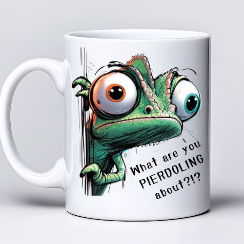 Kubek sublimowany 330 ml z napisem „What are you pierdoling about?”