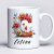 Kubek z nadrukiem 330ml z imieniem Celina i literą C w kwiatowym stylu personalizowany kubek dla niej z możliwością zmiany imienia na literę C