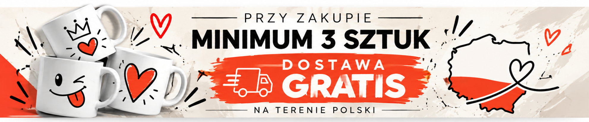 Dostawa gratis przy zakupie z kubków